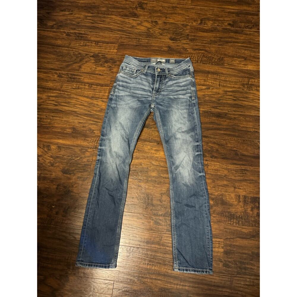 BKE Alec Jeans Mens 30R* Straight Leg Buckle Faded Medium Wash Denim Casual